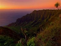 pic for 480x360 The Kalalau Valley at Sunset Kauai